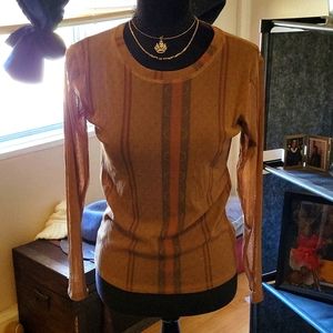 Sheer  Metallic Sweater, great for layering with Tags, never worn